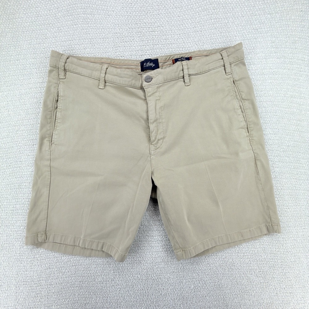 34 Heritage Nevada Shorts Mens 40 Beige Straight Chino Casual Outdoor Stretch
